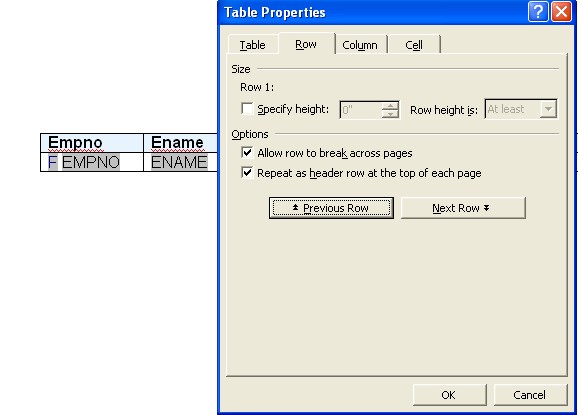 How To Insert Header Row In Word Table